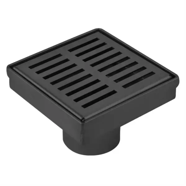Square Matte Black Shower Drain - Image 2