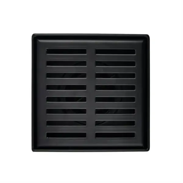 Square Matte Black Shower Drain - Image 4