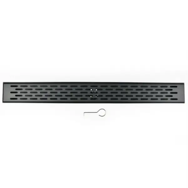 Matte Black Linear Shower Drain